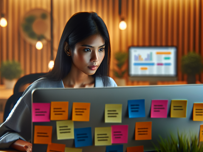 Profissional analisando relatórios de SEO